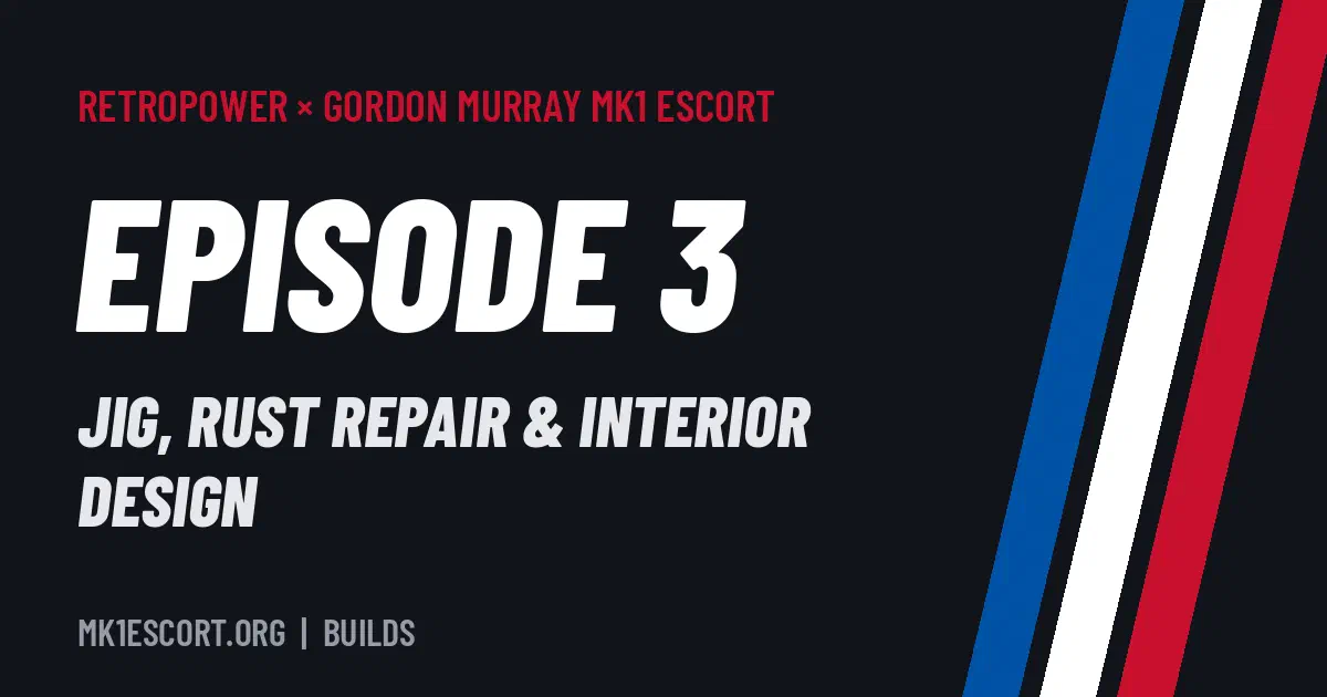 Gordon Murray Mk1 Escort by Retropower – Episode 3 title card