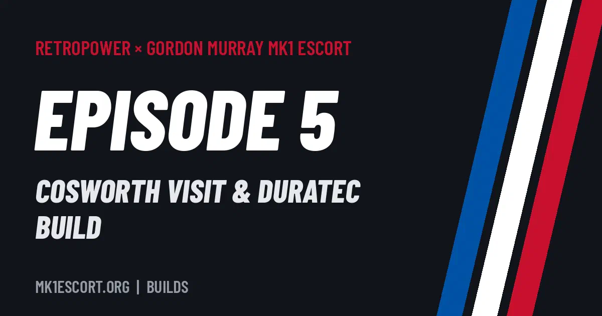 Gordon Murray Mk1 Escort by Retropower – Episode 5 title card